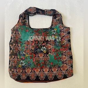 JOHNNY WAS NYLON SHOPPING BAG Shoulder Foldable Tote Beach Reusable Hippie